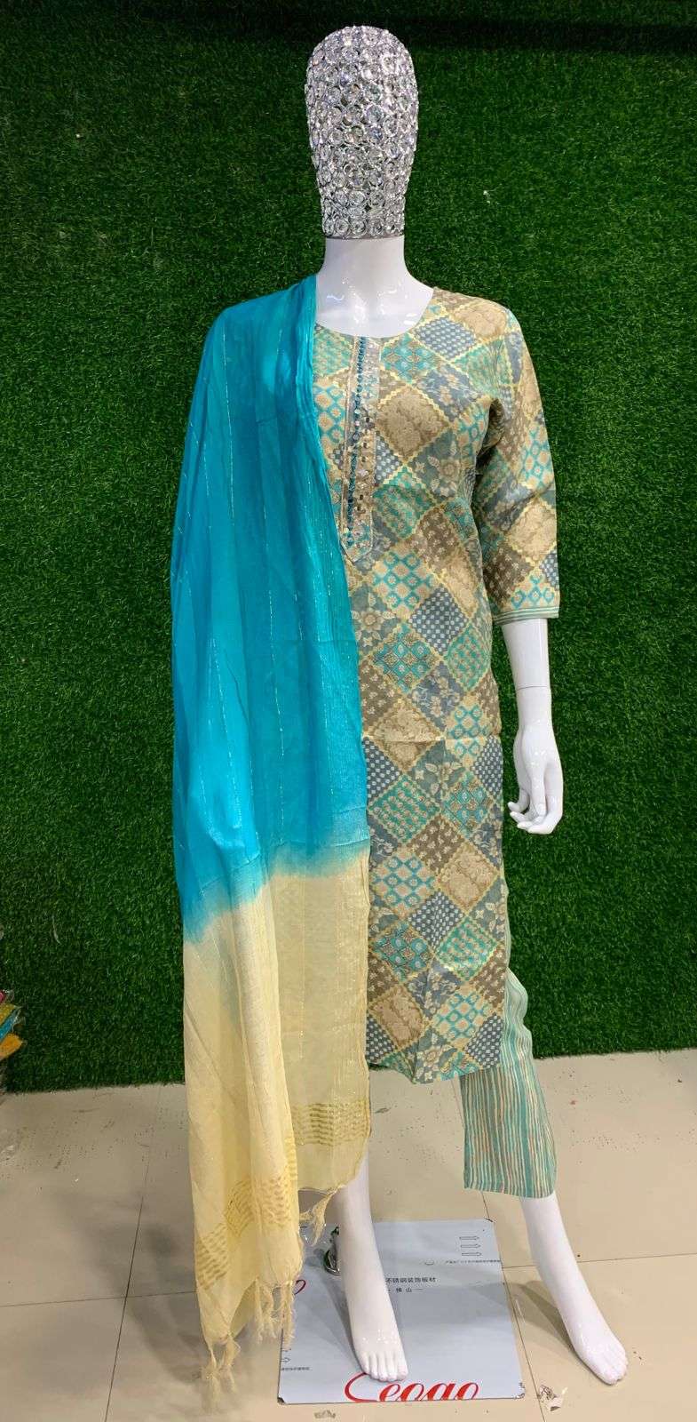 BEMITEX INDIA PRESENT MODAL SILK FABRIC WITH HAND WORK BASED PRINT READYMADE 3 PIECE SUIT COLLECTION WHOLESALE SHOP IN SURAT